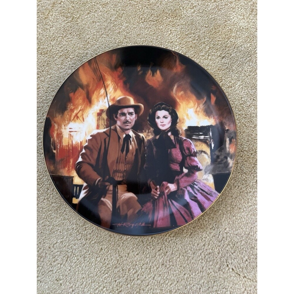 Gone With the Wind the Burning of Atlanta Collectors Plate 1988 W S George w Box